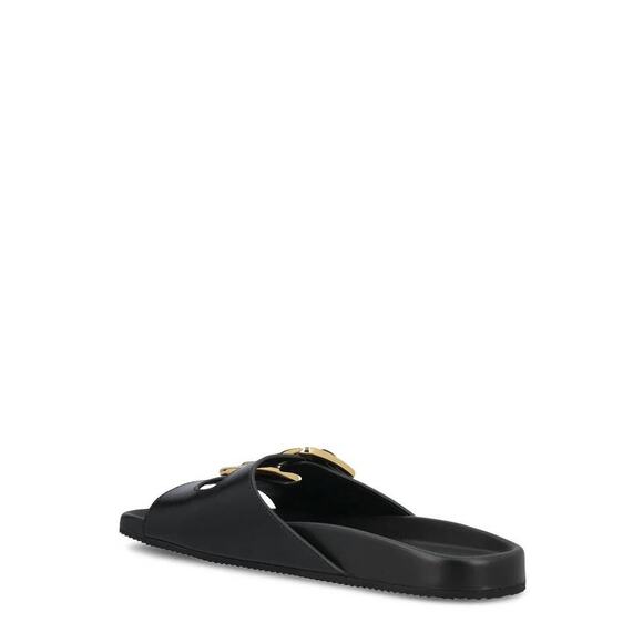 Chloe Polly Slip On Buckle Sandals in Black 38 - Picture 5 of 6